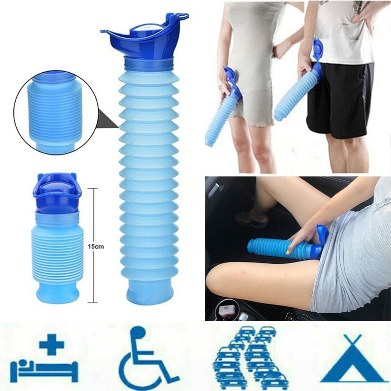 High Quality Male & Female Emergency Portable Urinal Go Out Travel Camping Car Toilet Pee Bottle 750ml Blue Urinals Washable New