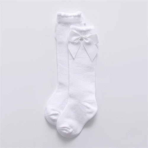 Lawadka Spring Kids Girls Stockings Big Bow Knee High Long Stocking High Quality Fashion Lace Clothes Accesories