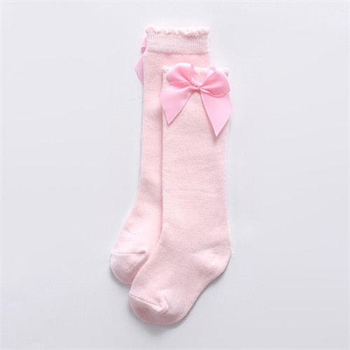 Lawadka Spring Kids Girls Stockings Big Bow Knee High Long Stocking High Quality Fashion Lace Clothes Accesories