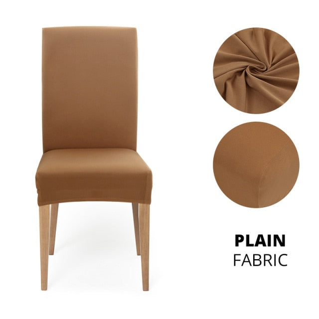 1/2/4/6 Pcs Dining Room Chair Cover Stretch Elastic Dining Chair Slipcover Spandex Case for Chairs housse de chaise