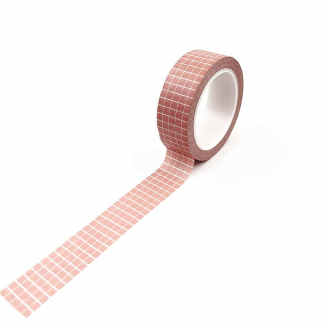 10M Black and White Grid Washi Tape Japanese Paper DIY Planner Masking Tape Adhesive Tapes Stickers Decorative Stationery Tapes