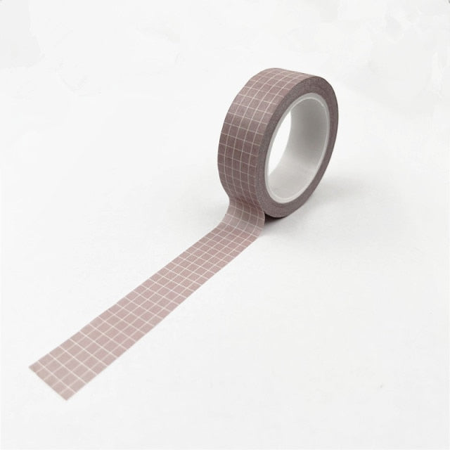 10M Black and White Grid Washi Tape Japanese Paper DIY Planner Masking Tape Adhesive Tapes Stickers Decorative Stationery Tapes