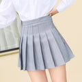 Y2k Summer Korean Fashion Short Women Skirt Casual Slim Elastic High-Waisted Striped Harajuku Pleated Plaid A-Line Mini Skirts