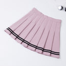 Y2k Summer Korean Fashion Short Women Skirt Casual Slim Elastic High-Waisted Striped Harajuku Pleated Plaid A-Line Mini Skirts