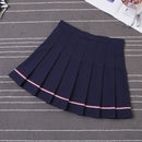 Y2k Summer Korean Fashion Short Women Skirt Casual Slim Elastic High-Waisted Striped Harajuku Pleated Plaid A-Line Mini Skirts
