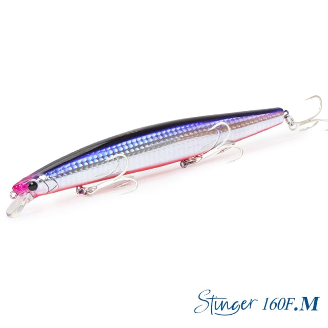 TSURINOYA 160F Ultra-long Casting Floating Minnow Fishing Lure DW110 STINGER 163mm 31g Sea Fishing Hard Bait Piura Seabass Baits