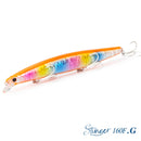 TSURINOYA 160F Ultra-long Casting Floating Minnow Fishing Lure DW110 STINGER 163mm 31g Sea Fishing Hard Bait Piura Seabass Baits