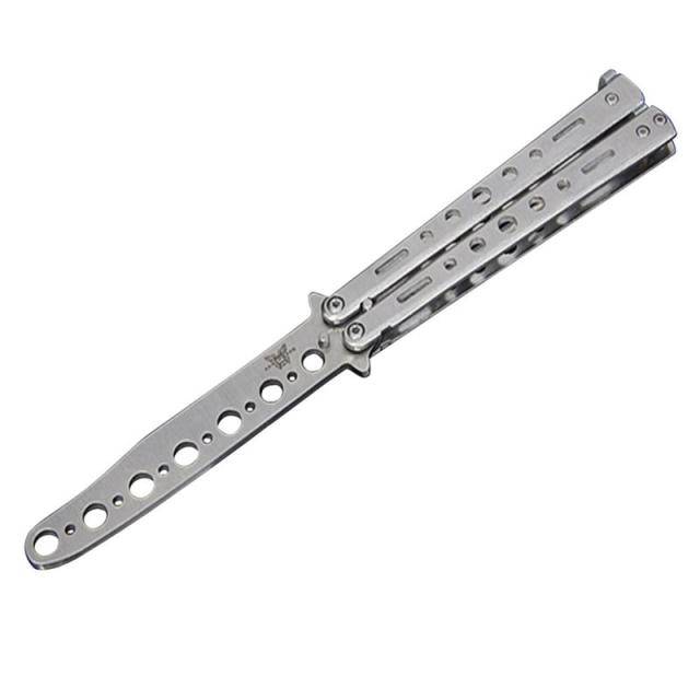 Foldable Butterfly Knife Portable Transformable Blunt Balisong Pocket Trainer Survival Knife Training Tool For Outdoor Game