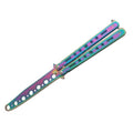 Foldable Butterfly Knife Portable Transformable Blunt Balisong Pocket Trainer Survival Knife Training Tool For Outdoor Game