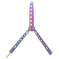 Foldable Butterfly Knife Portable Transformable Blunt Balisong Pocket Trainer Survival Knife Training Tool For Outdoor Game