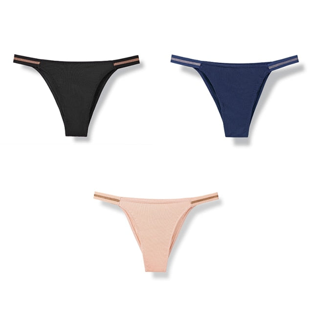 3pcs Underwear For Woman Seamless Sexy Thongs Women's Lingerie Bikini Sports Female Thong New Sale Underpants Panties For Woman