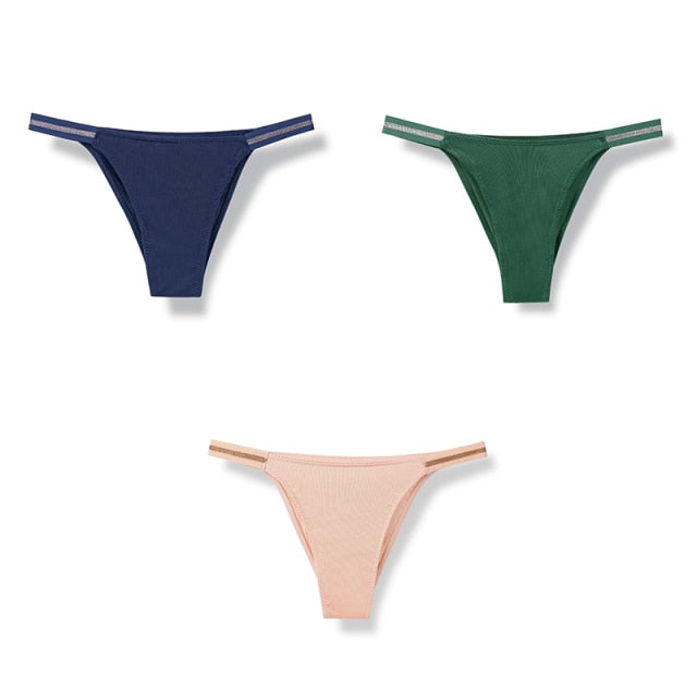 3pcs Underwear For Woman Seamless Sexy Thongs Women's Lingerie Bikini Sports Female Thong New Sale Underpants Panties For Woman