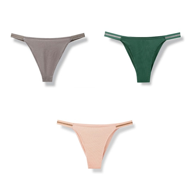 3pcs Underwear For Woman Seamless Sexy Thongs Women's Lingerie Bikini Sports Female Thong New Sale Underpants Panties For Woman