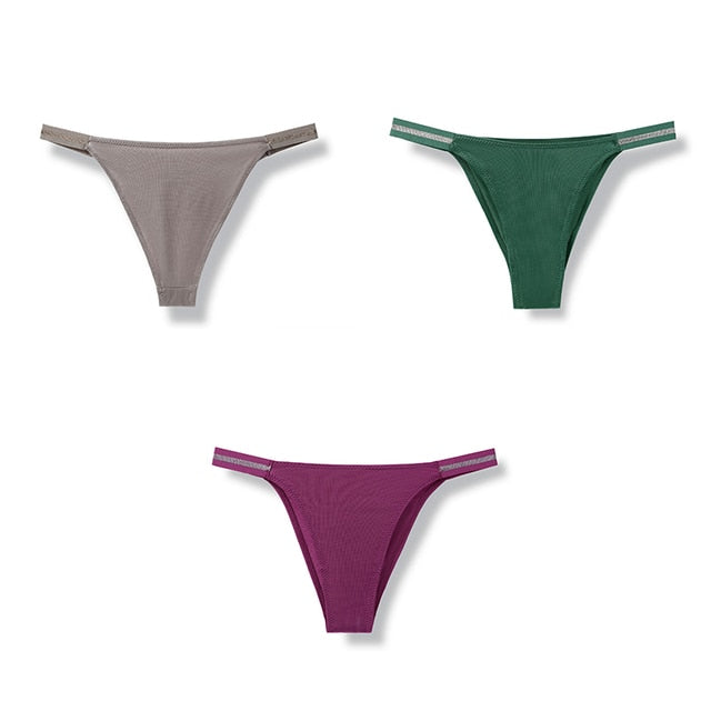 3pcs Underwear For Woman Seamless Sexy Thongs Women's Lingerie Bikini Sports Female Thong New Sale Underpants Panties For Woman