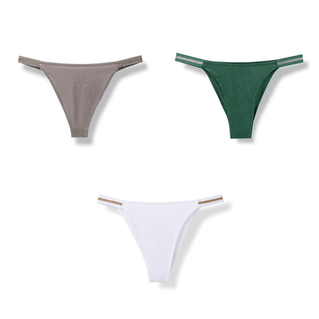 3pcs Underwear For Woman Seamless Sexy Thongs Women's Lingerie Bikini Sports Female Thong New Sale Underpants Panties For Woman