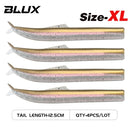 BLUX FLASH SAND EEL 14G/27G Soft Fishing Lure Tail Jig Head Hook Minnow Artificial Bait Saltwater Sea Bass Swimbait Tackle Gear
