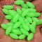 100PCS  Oval Soft Rubber Luminous Fishing Beads Glowing  Sink Beads For Treble Hook Fishing Rigs  Green Red  Fishing Lure Tackle