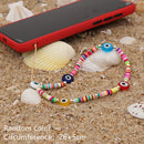 HANGZHI 2021 New Colorful Acrylic Bead Smile Mobile Phone Chain CellPhone Strap Anti-Lost Lanyard For Women Summer Jewelry