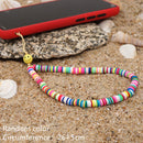 HANGZHI 2021 New Colorful Acrylic Bead Smile Mobile Phone Chain CellPhone Strap Anti-Lost Lanyard For Women Summer Jewelry
