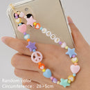 HANGZHI 2021 New Colorful Acrylic Bead Smile Mobile Phone Chain CellPhone Strap Anti-Lost Lanyard For Women Summer Jewelry