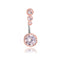 1pc Sexy Navel Piercing Belly Button Rings Bar Crystal Zircon Dangling Ombligo Party Stud Barbell for Woman Body Jewelry 14g
