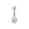1pc Sexy Navel Piercing Belly Button Rings Bar Crystal Zircon Dangling Ombligo Party Stud Barbell for Woman Body Jewelry 14g