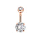 1pc Sexy Navel Piercing Belly Button Rings Bar Crystal Zircon Dangling Ombligo Party Stud Barbell for Woman Body Jewelry 14g