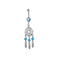 1pc Sexy Navel Piercing Belly Button Rings Bar Crystal Zircon Dangling Ombligo Party Stud Barbell for Woman Body Jewelry 14g