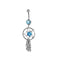 1pc Sexy Navel Piercing Belly Button Rings Bar Crystal Zircon Dangling Ombligo Party Stud Barbell for Woman Body Jewelry 14g