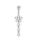 1pc Sexy Navel Piercing Belly Button Rings Bar Crystal Zircon Dangling Ombligo Party Stud Barbell for Woman Body Jewelry 14g