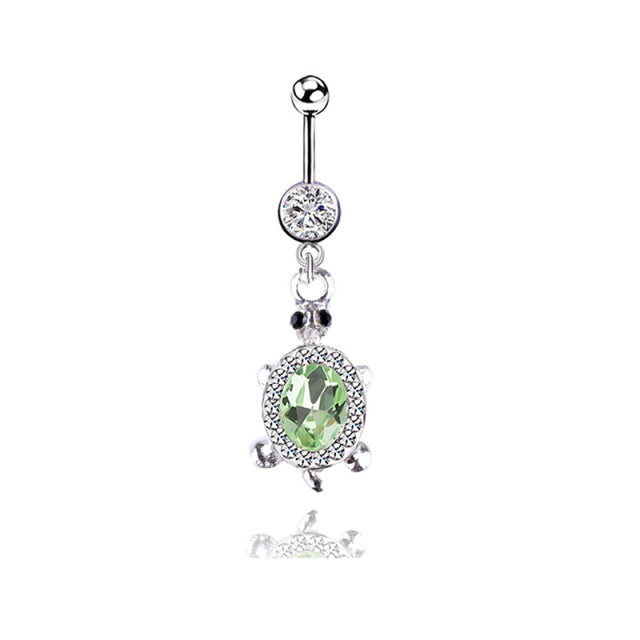 1pc Sexy Navel Piercing Belly Button Rings Bar Crystal Zircon Dangling Ombligo Party Stud Barbell for Woman Body Jewelry 14g