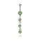 1pc Sexy Navel Piercing Belly Button Rings Bar Crystal Zircon Dangling Ombligo Party Stud Barbell for Woman Body Jewelry 14g