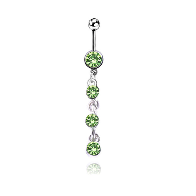 1pc Sexy Navel Piercing Belly Button Rings Bar Crystal Zircon Dangling Ombligo Party Stud Barbell for Woman Body Jewelry 14g