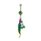 1pc Sexy Navel Piercing Belly Button Rings Bar Crystal Zircon Dangling Ombligo Party Stud Barbell for Woman Body Jewelry 14g