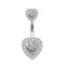 1pc Sexy Navel Piercing Belly Button Rings Bar Crystal Zircon Dangling Ombligo Party Stud Barbell for Woman Body Jewelry 14g