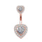 1pc Sexy Navel Piercing Belly Button Rings Bar Crystal Zircon Dangling Ombligo Party Stud Barbell for Woman Body Jewelry 14g