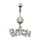 1pc Sexy Navel Piercing Belly Button Rings Bar Crystal Zircon Dangling Ombligo Party Stud Barbell for Woman Body Jewelry 14g