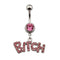 1pc Sexy Navel Piercing Belly Button Rings Bar Crystal Zircon Dangling Ombligo Party Stud Barbell for Woman Body Jewelry 14g