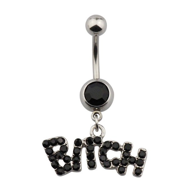 1pc Sexy Navel Piercing Belly Button Rings Bar Crystal Zircon Dangling Ombligo Party Stud Barbell for Woman Body Jewelry 14g