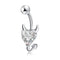 1pc Sexy Navel Piercing Belly Button Rings Bar Crystal Zircon Dangling Ombligo Party Stud Barbell for Woman Body Jewelry 14g