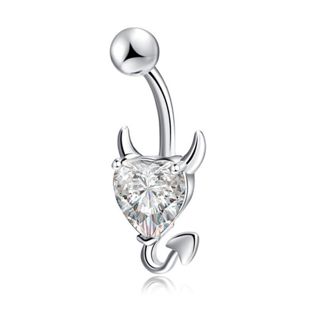 1pc Sexy Navel Piercing Belly Button Rings Bar Crystal Zircon Dangling Ombligo Party Stud Barbell for Woman Body Jewelry 14g