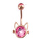1pc Sexy Navel Piercing Belly Button Rings Bar Crystal Zircon Dangling Ombligo Party Stud Barbell for Woman Body Jewelry 14g