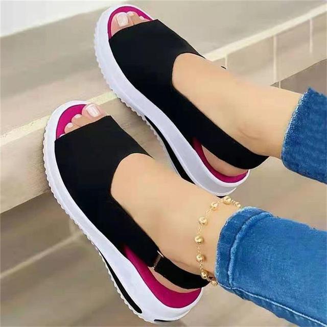2021 New Women's Soft & Comfortable Sandals Mesh Upper Breathable Sandals Adjustable Cross-strap Design Sandalias Mujer 2020