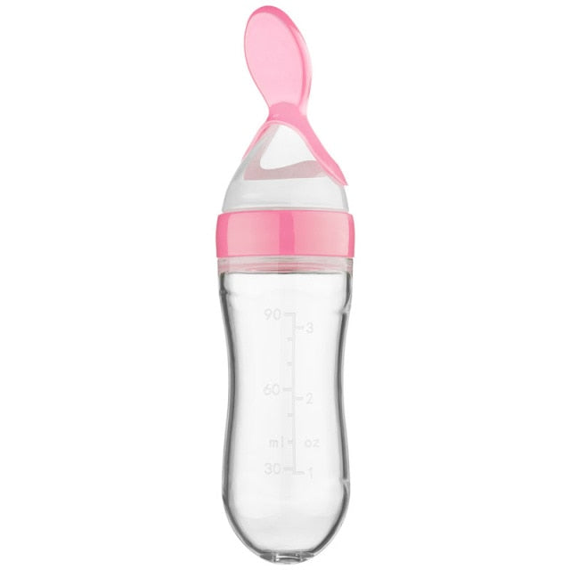 TYRU.HU Toddler Baby Silicone Rice Cereal Bottle Squeeze Spoon Feeder Feeding Accessories Utensils For Newborn Cutlery Bottle