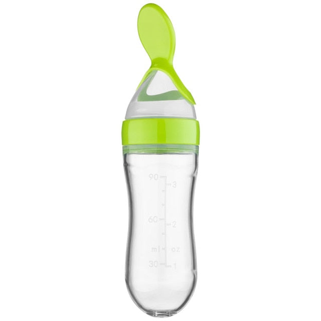 TYRU.HU Toddler Baby Silicone Rice Cereal Bottle Squeeze Spoon Feeder Feeding Accessories Utensils For Newborn Cutlery Bottle