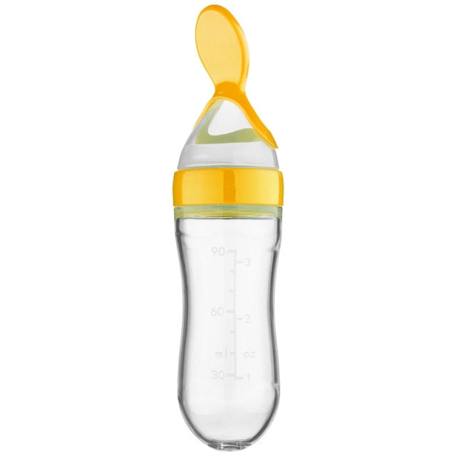 TYRU.HU Toddler Baby Silicone Rice Cereal Bottle Squeeze Spoon Feeder Feeding Accessories Utensils For Newborn Cutlery Bottle