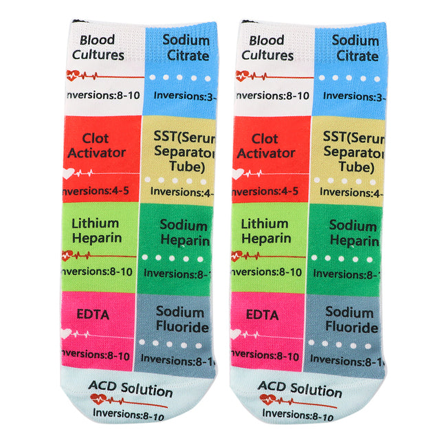 DZ1645 Doctor Nurse Print Grey's Anatomy Cotton Happy Socks Casual Creative Soft Comfortable Funny Novelty Men Woman Fans Gifts