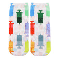 DZ1645 Doctor Nurse Print Grey's Anatomy Cotton Happy Socks Casual Creative Soft Comfortable Funny Novelty Men Woman Fans Gifts