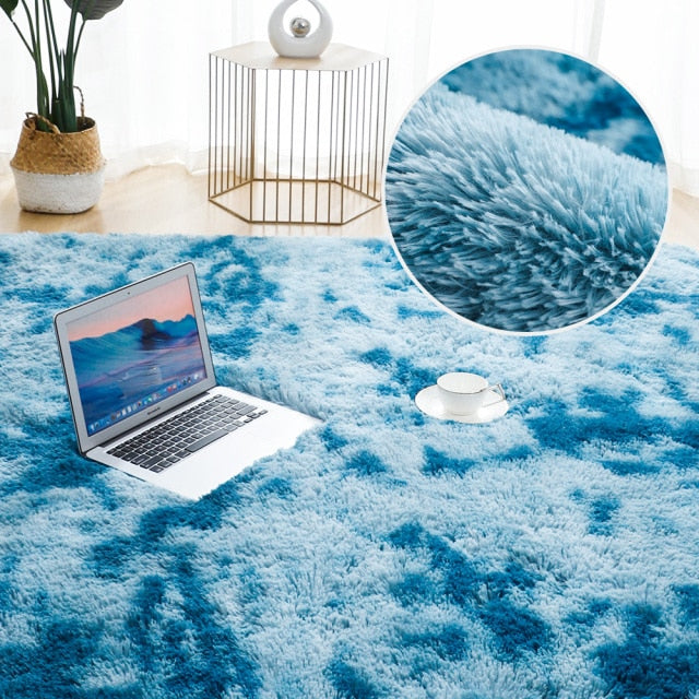 Plush Carpet Living Room Decoration Fluffy Rug Thick Bedroom Carpets Anti-slip Floor Soft Lounge Rugs Solid Large Carpets Floor