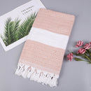 Turkish Beach Towel Sports Sauna Tassel Shawls for Women Outdoor Sunscreen Pahom Manta for Female